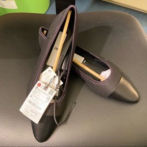 Zara black flats size 8